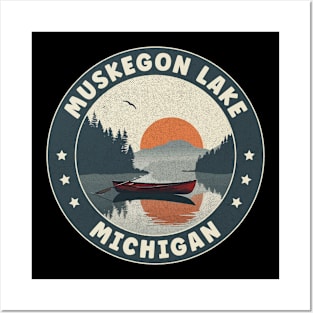 Muskegon Lake Michigan Sunset Posters and Art